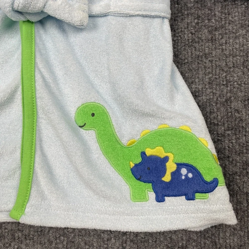 Lot of 2 Carter's Just One You Baby Hooded Bathrobes 0-9M Dinosaur Giraffe
